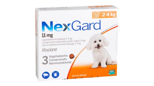 Nexgard dog s 2-4 kg 11 mg x 3 tablete