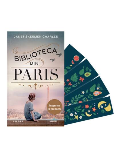 Cadou booklet biblioteca din paris + set semne de carte