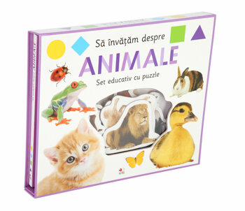 Litera Sa invatam despre animale. set educativ cu puzzle/***