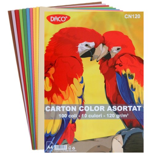 Galeria Creativ Hartie color 10 culori a4 120g 100 top daco cn120