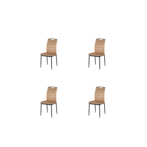 Set 4 scaune riga, 43x54x92 cm, velvet beige
