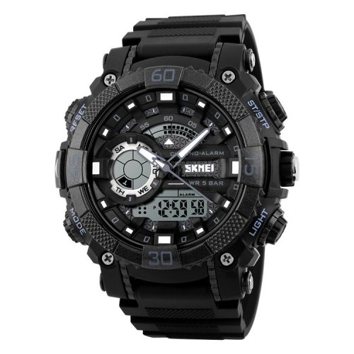 Ceas barbatesc skmei cs877 curea silicon digital watch functie cronometru alarma