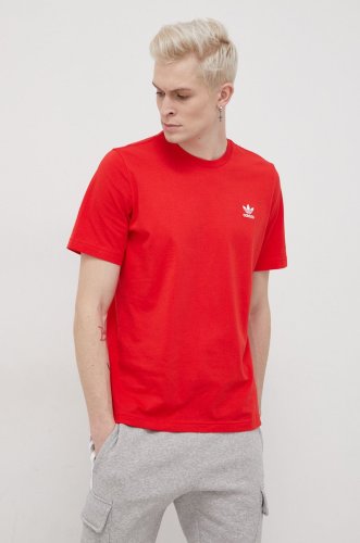 Adidas originals tricou din bumbac culoarea rosu, neted