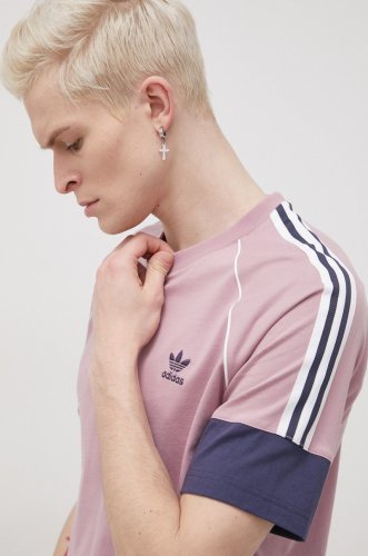 Adidas originals tricou din bumbac culoarea roz, neted