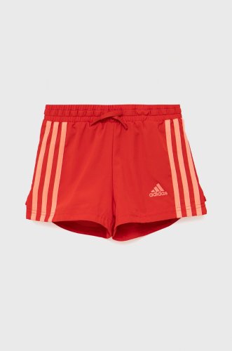 Adidas performance pantaloni scurti copii culoarea rosu, neted, talie reglabila