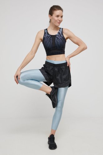 Adidas performance pantaloni scurti femei, culoarea negru, modelator, medium waist