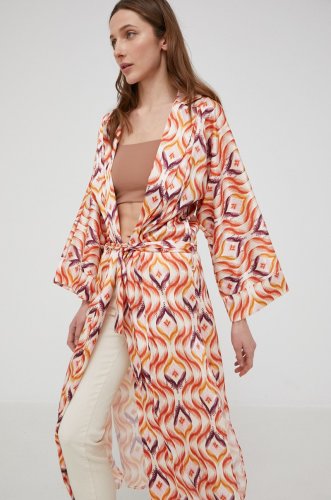 Answear lab kimono culoarea portocaliu, oversize, modelator