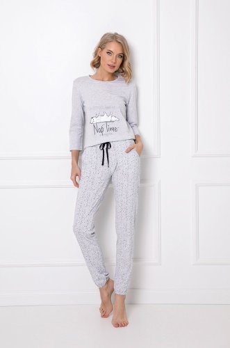 Aruelle pijama marthine femei, culoarea gri