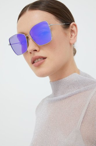 Balenciaga ochelari de soare femei, culoarea argintiu