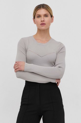 Bruuns bazaar pulover celosia femei, culoarea gri, light