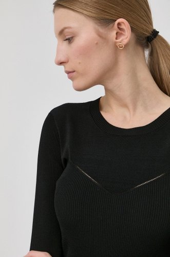 Bruuns bazaar pulover celosia femei, culoarea negru, light