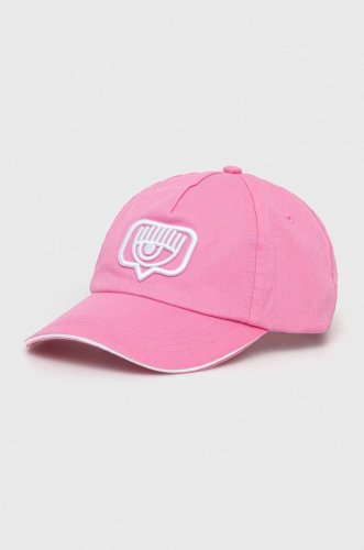 Chiara ferragni șapcă de baseball din bumbac culoarea roz, cu imprimeu