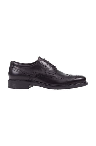 Geox pantofi de piele dublin barbati, culoarea negru, u34r2b 00043 c9999