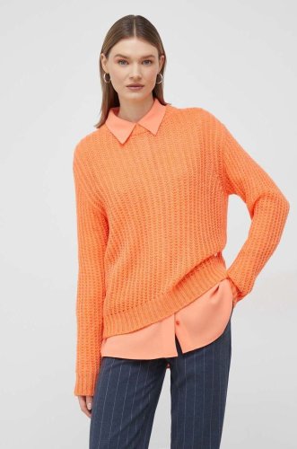 Joop! pulover din amestec de lana femei, culoarea portocaliu, light