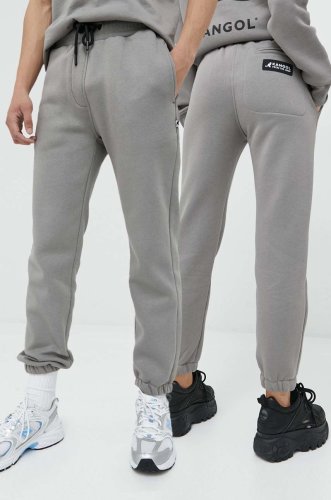 Kangol pantaloni de trening unisex, culoarea gri, neted