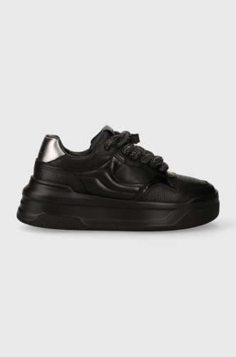 Karl lagerfeld sneakers din piele krew max kc culoarea negru, kl63320