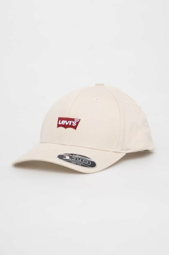 Levi's șapcă culoarea bej, cu imprimeu d6608.0001-23