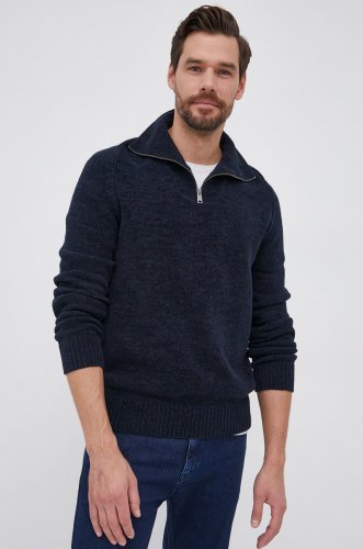 Marc o'polo pulover bărbați, culoarea albastru marin, cu turtleneck