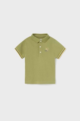 Mayoral tricouri polo din bumbac pentru bebeluși culoarea verde, cu imprimeu