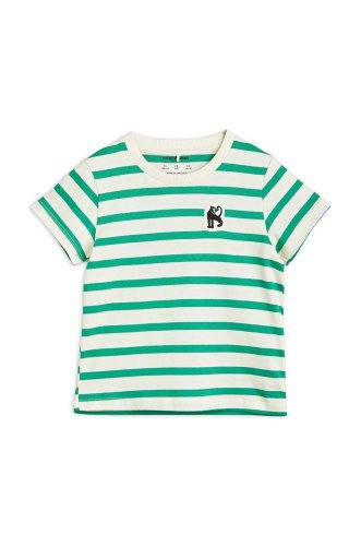 Mini rodini tricou de bumbac pentru copii culoarea verde, modelator
