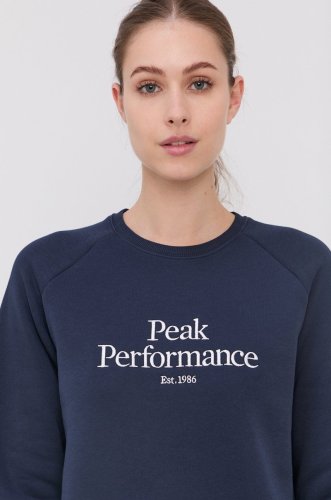 Peak performance bluză femei, culoarea albastru marin, cu imprimeu