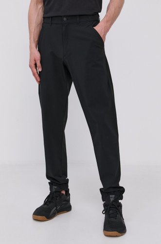 Peak performance pantaloni bărbați, culoarea negru, model drept