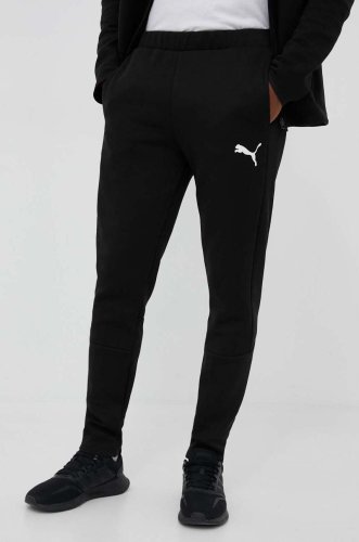 Puma pantaloni de antrenament culoarea negru, cu imprimeu