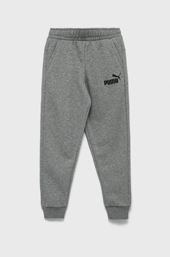 Puma pantaloni de trening pentru copii culoarea gri, neted