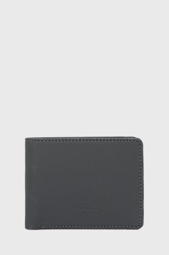 Rains portofel 16600 folded wallet culoarea gri