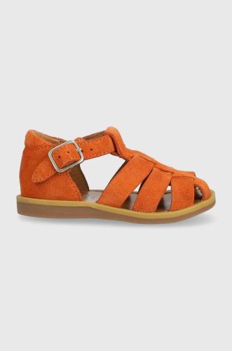 Reebok classic sandale din piele pentru copii culoarea maro