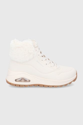 Skechers cizme de iarnă culoarea crem