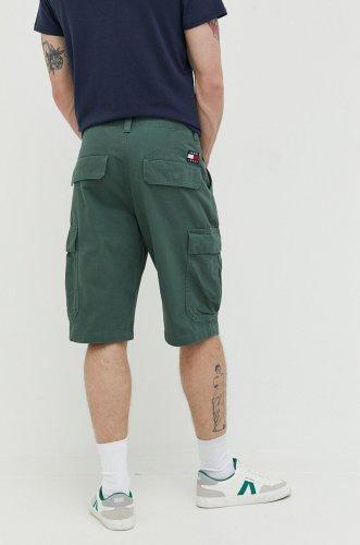 Tommy jeans pantaloni scurti din bumbac culoarea verde