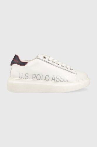 U.s. polo assn. sneakers din piele cardi culoarea alb, cardi010d