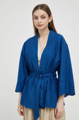 United colors of benetton kimono culoarea albastru marin