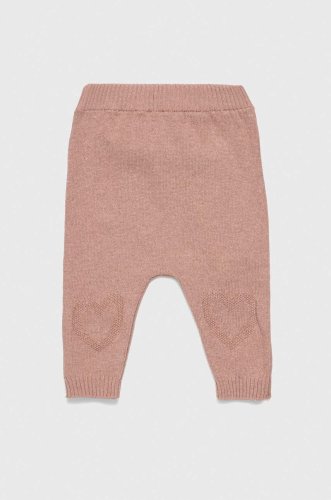 United colors of benetton pantaloni bebe culoarea roz, neted