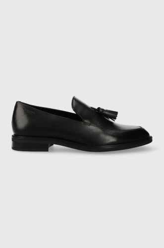 Vagabond shoemakers mocasini de piele frances 2.0 femei, culoarea negru, cu toc plat, 5606.001.20