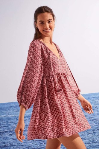 Women'secret rochie bazar culoarea rosu, mini, oversize