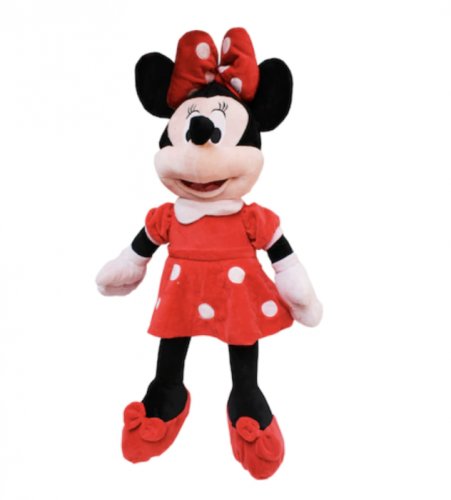 Minnie mouse mascota din plus, 35 cm, rosu