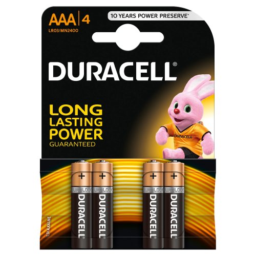 Baterii alcaline duracell aaak4, lr03, 4 buc
