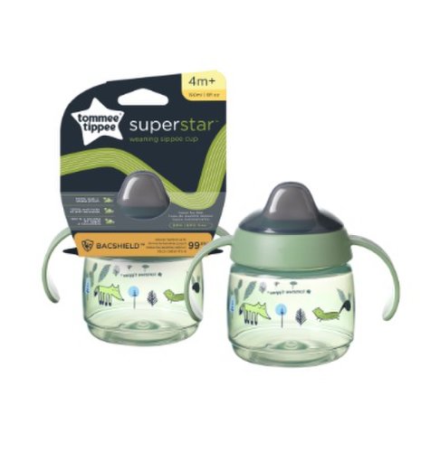 Cana tommee tippee sippee cu protectie bacshield si capac 190 ml verde
