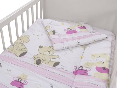 Lenjerie teddy play pink 3 piese 120x60