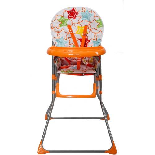 Scaun de masa pentru copii niami mamakids portocaliu cu stelute