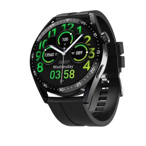 Lepu Ceas smartwatch valdus, hw28, 1.39 inch, wearfit pro app, seria 7, location sharing, monitorizare cardiaca, alipay, nivel oxigen spo2, bluetooth 5.2, ip68, culoare negru