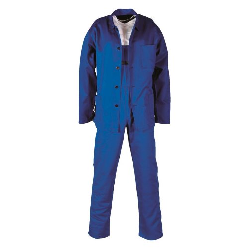 Costum salopeta de lucru (bluza + pantaloni cu pieptar) klasik 50 albastru
