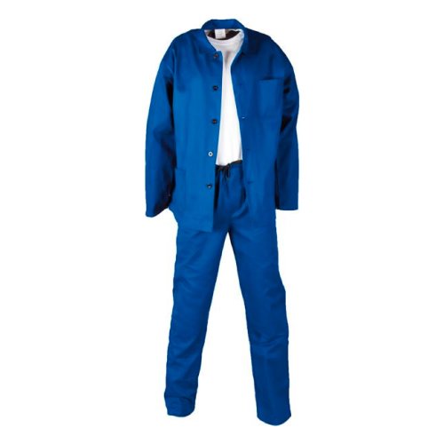 Costum salopeta de lucru (bluza + pantaloni in talie) klasik 42 albastru