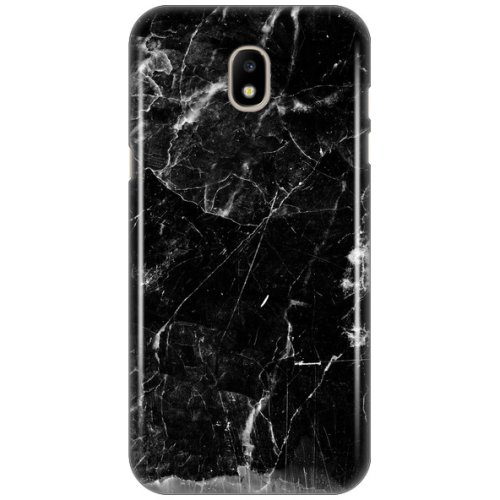 Husa de protectie, marble case, samsung galaxy j7 (2017), negru/alb