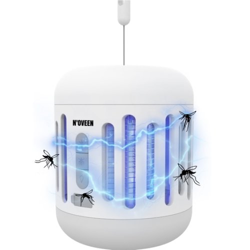 Noveen Lampa electrica anti-insecte, uv, led, insect killer lamp, portabil (1800 mah), 7 w, 1000 v, ipx4, alb