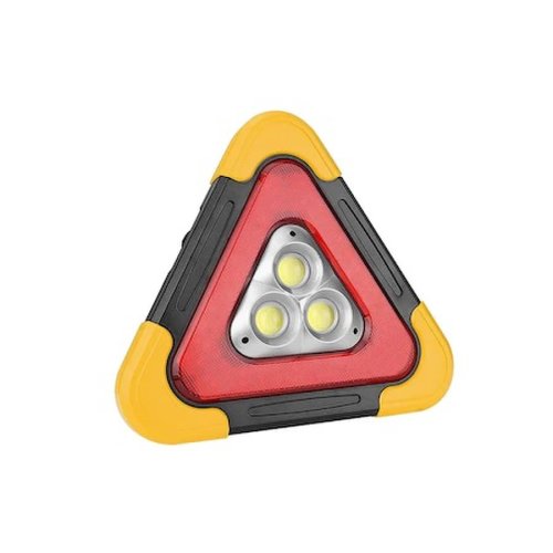 Lanterna, foxmag24, multifunctionala, forma de triunghi, 3 led-uri, waterproof, negru