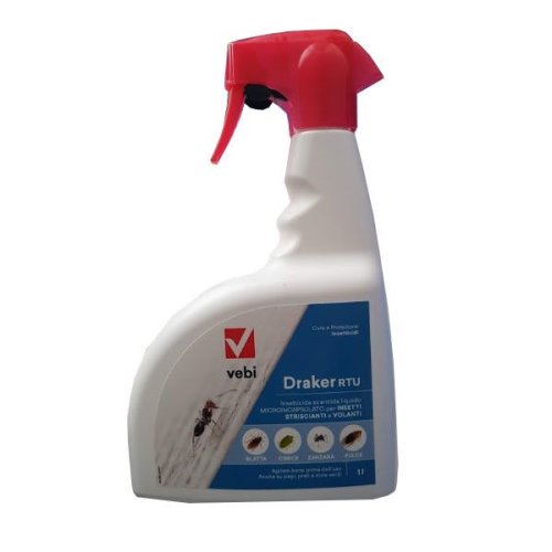 Spray insecticid draker rtu 1 l anti gandaci, plosnite, capuse, muste, tantari