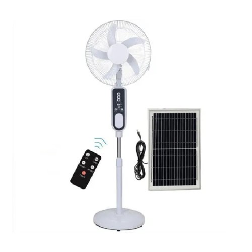 Ventilator solar cu suport pentru podea,lampa led si lumina anti ţânţar plus mufa incarcare telefon